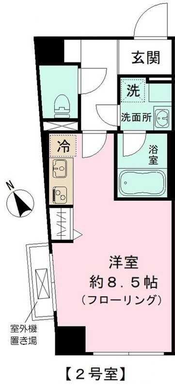 LEO六拾番館(ワンルーム/2階)の間取り写真