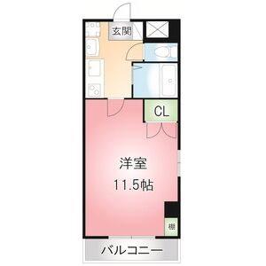 THUマンション(1K/5階)の間取り写真