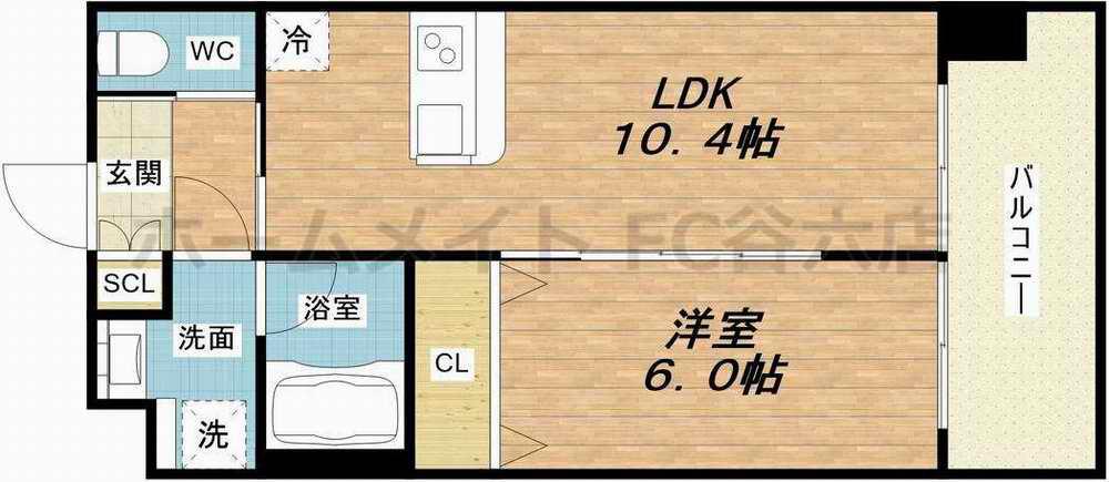 DIMUS福島(1LDK/11階)の間取り写真