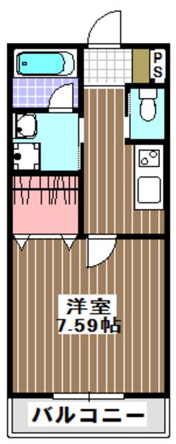 リベルテ・ババ(1K/4階)の間取り写真