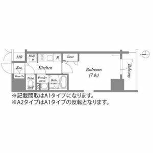 エスリード大須プレシア(1K/8階)の間取り写真