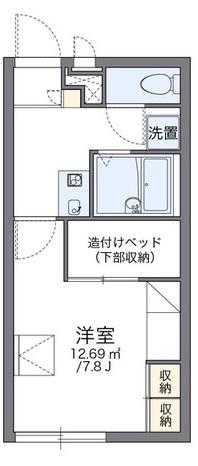 レオパレスポートサイドII(1K/2階)の間取り写真