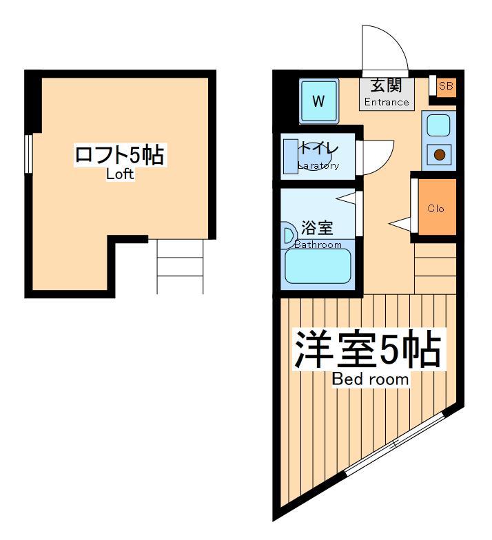 ステージ上鶴間本町(1K/2階)の間取り写真