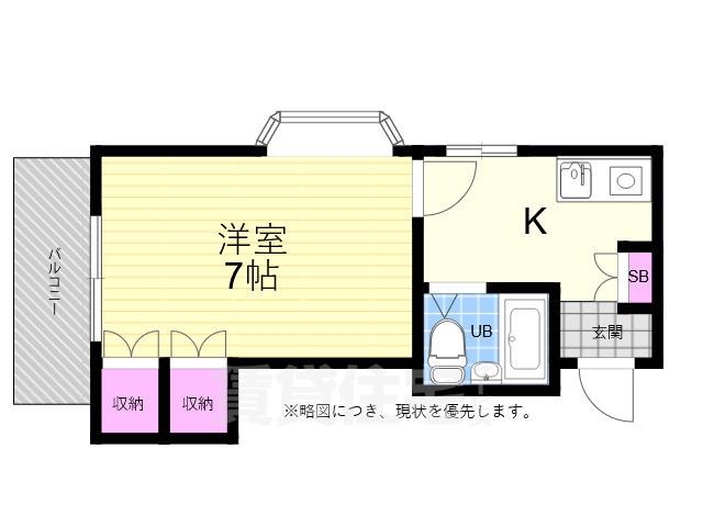 BNエステート(1K/3階)の間取り写真