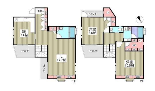 TRUTH HOUSE(2LDK/4階)の間取り写真