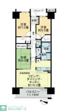 亀戸レジデンス(3LDK/5階)の間取り写真