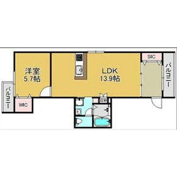 レユシールII(1LDK/2階)の間取り写真