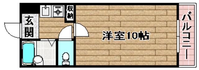 シティライフ出丸(1K/3階)の間取り写真