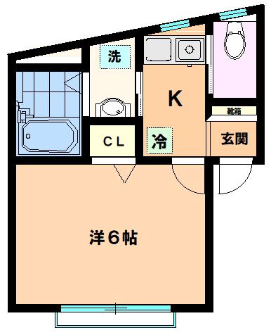 ハイムSK(1K/1階)の間取り写真