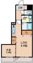 フォレシティ栄(1LDK/7階)の間取り写真