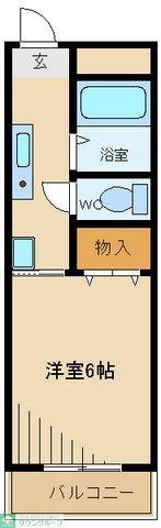 マインハイム(1K/2階)の間取り写真