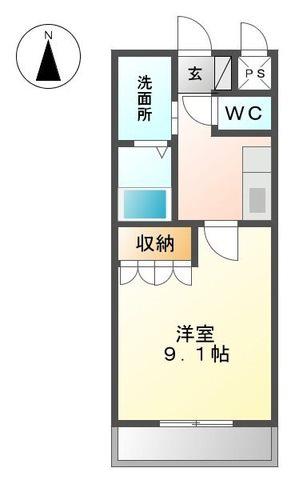 プロニティHOUSE(1K/1階)の間取り写真