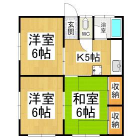 コーポ沢村(3K/2階)の間取り写真