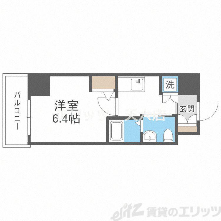 HS梅田イースト(1K/12階)の間取り写真