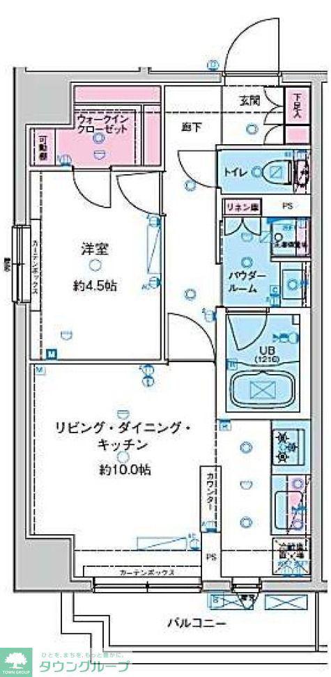 ジェノヴィア南千住IVスカイガーデン(1LDK/2階)の間取り写真
