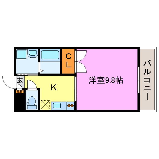 メゾン小西名坂 2番館(1K/2階)の間取り写真