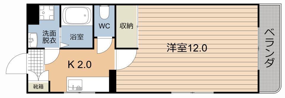 シェソワ昂(1K/1階)の間取り写真
