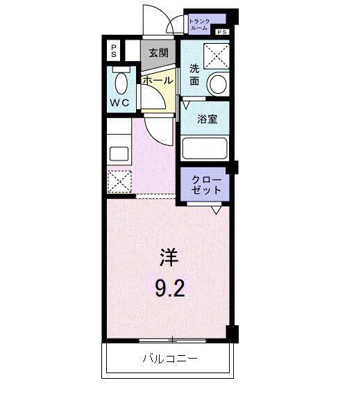 リブェールSHINOII(ワンルーム/1階)の間取り写真