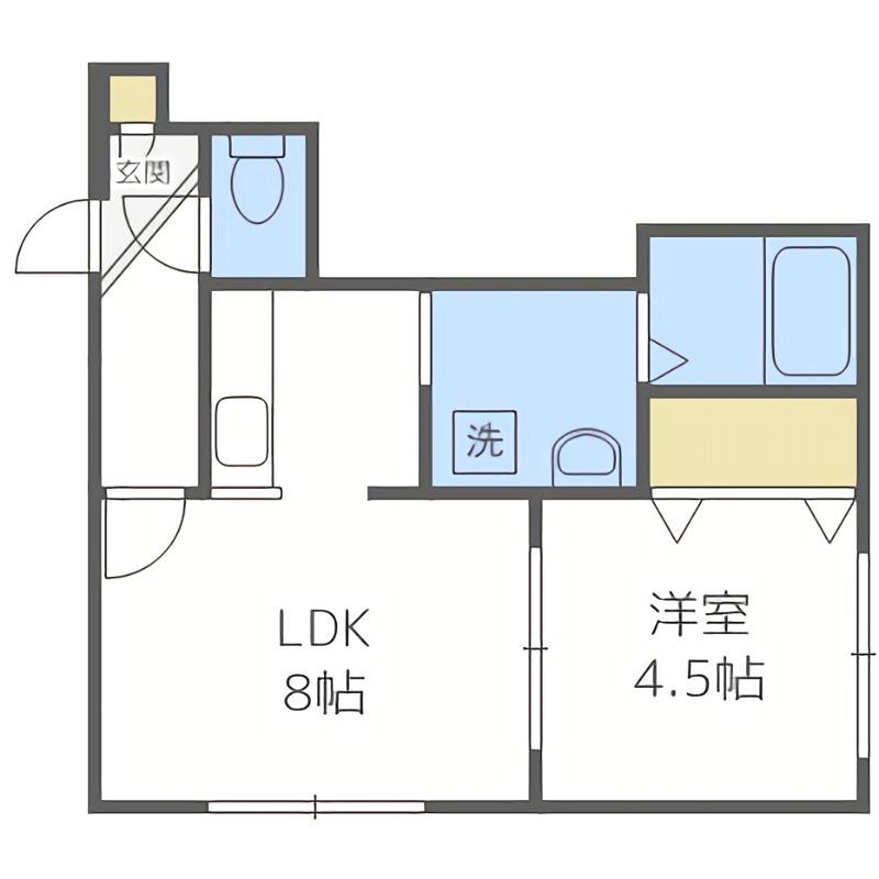 アプレシアール札幌トレス(1LDK/3階)の間取り写真