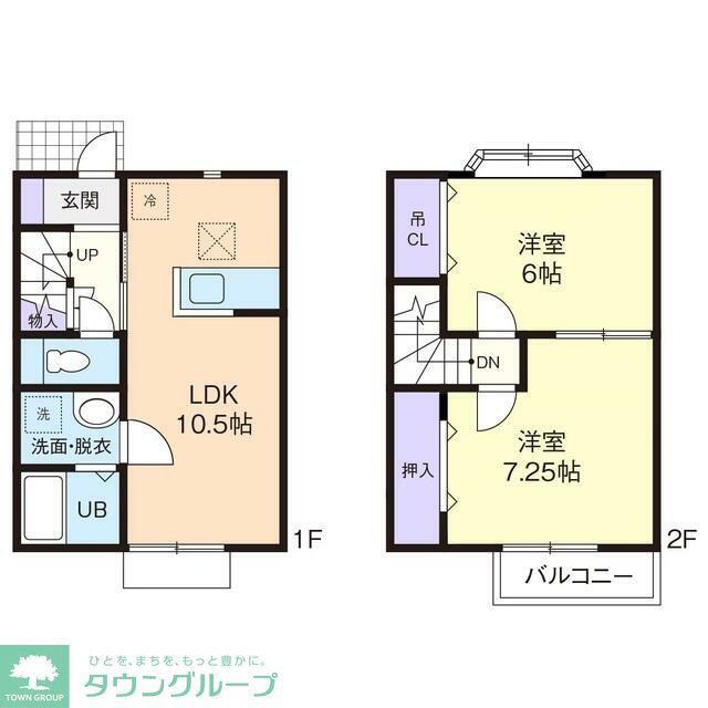 PETIT ETOILE B(2LDK/1階)の間取り写真