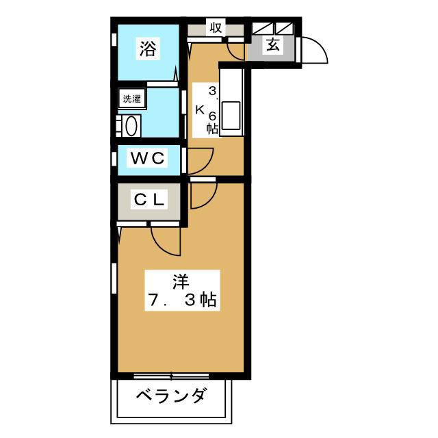 シャルマン伍番館(1K/1階)の間取り写真