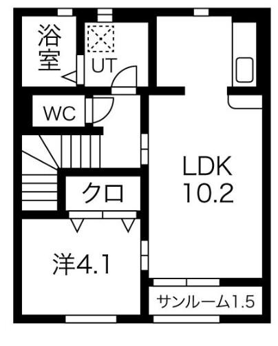 ジョイア ヴィータ(1LDK/2階)の間取り写真