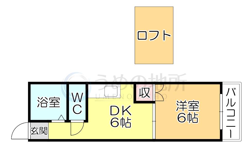 メルシーコーポ(1DK/1階)の間取り写真