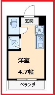 キューブカナマチV(ワンルーム/3階)の間取り写真