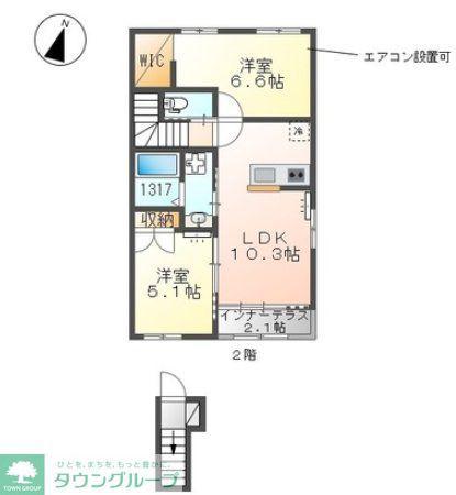 スターパレットIII(2LDK/2階)の間取り写真