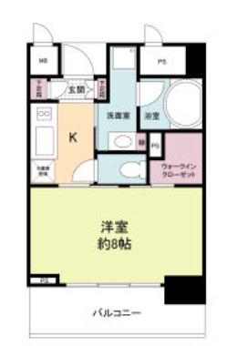 レジディア神戸元町(1K/5階)の間取り写真