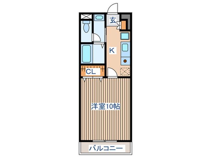 ハイブリツジマンション(1K/3階)の間取り写真