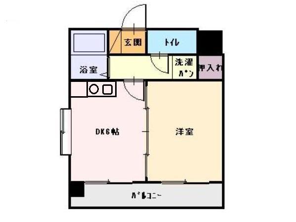 コスモス南蔵王(1DK/7階)の間取り写真