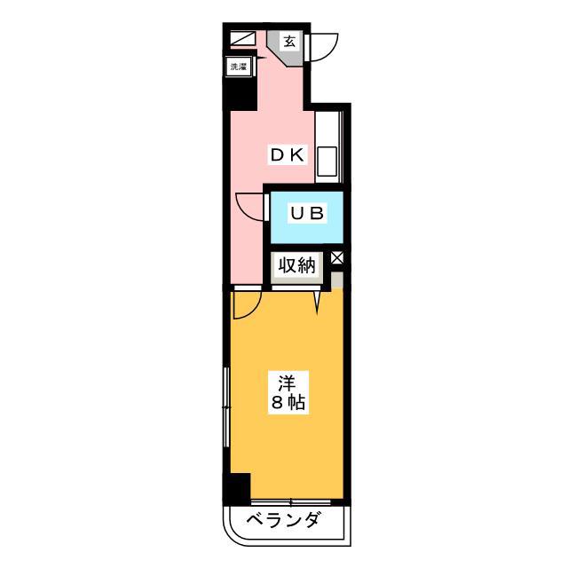 アーバンヒルズ川口(1K/9階)の間取り写真