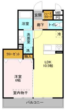 JR武蔵野線 南越谷駅 徒歩9分 3階建 築12年(1LDK/1階)の間取り写真