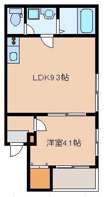 アクアブラン貝塚(1LDK/1階)の間取り写真