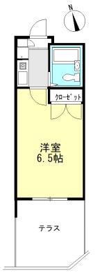 パワーハウスMK(1K/1階)の間取り写真