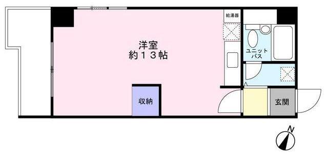 金町ハイツ(ワンルーム/9階)の間取り写真