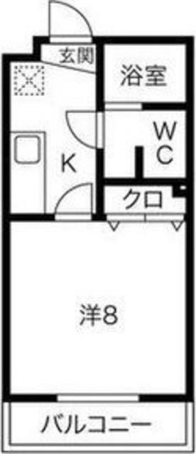 グランメールコート万野原(1K/3階)の間取り写真
