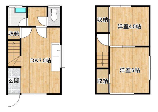 AWESOME TAGATA(2DK/1階)の間取り写真