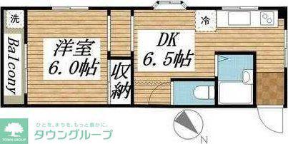 パティーナ八潮(1DK/1階)の間取り写真