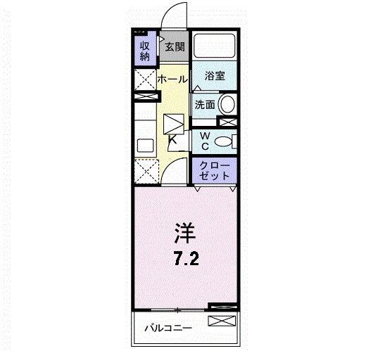 ミルトプラッツ II(1K/1階)の間取り写真