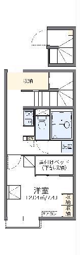 レオパレスフロラシオン III(1K/2階)の間取り写真