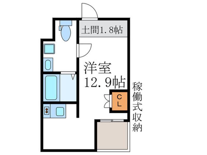 S-COURT(ワンルーム/3階)の間取り写真