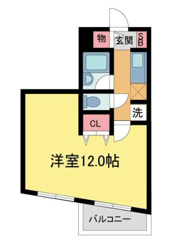 サテライトビルI(1K/3階)の間取り写真