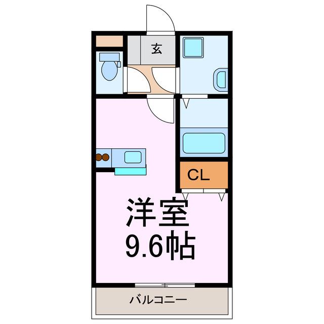T-GROW II(ワンルーム/1階)の間取り写真