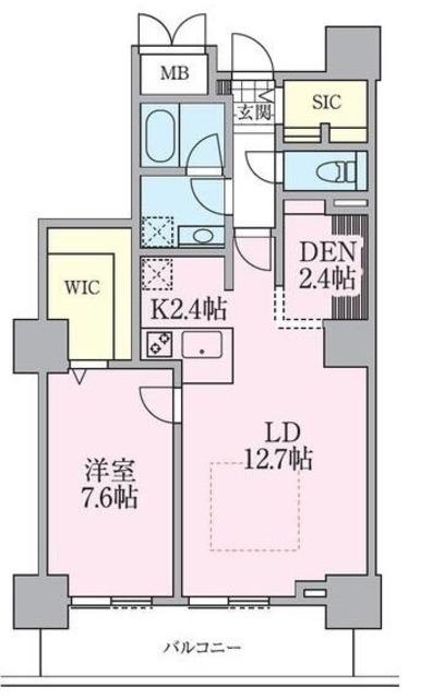 ロイヤルパークスタワー南千住(1SLDK/33階)の間取り写真