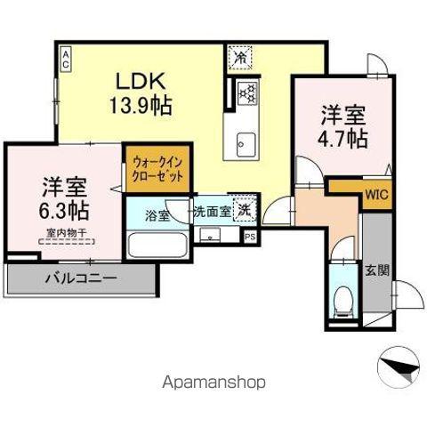 LUMIERE(2LDK/2階)の間取り写真