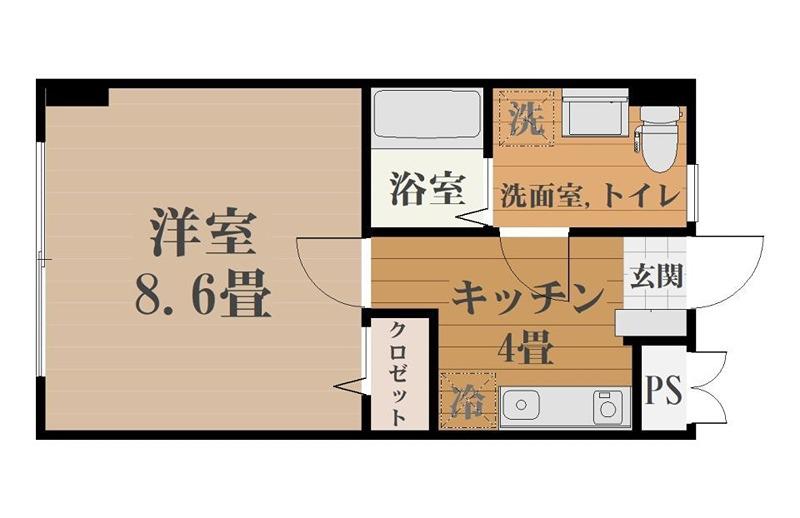 エミネンス参番館(1K/3階)の間取り写真