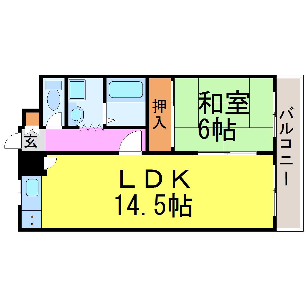 アーバン佐々木36(1LDK/3階)の間取り写真