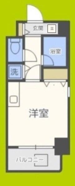 ウエスト ポイント(ワンルーム/7階)の間取り写真